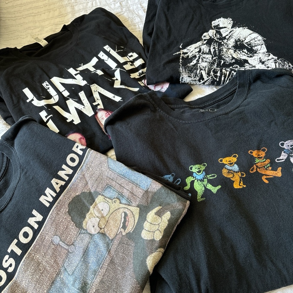Lot of band t-shirts